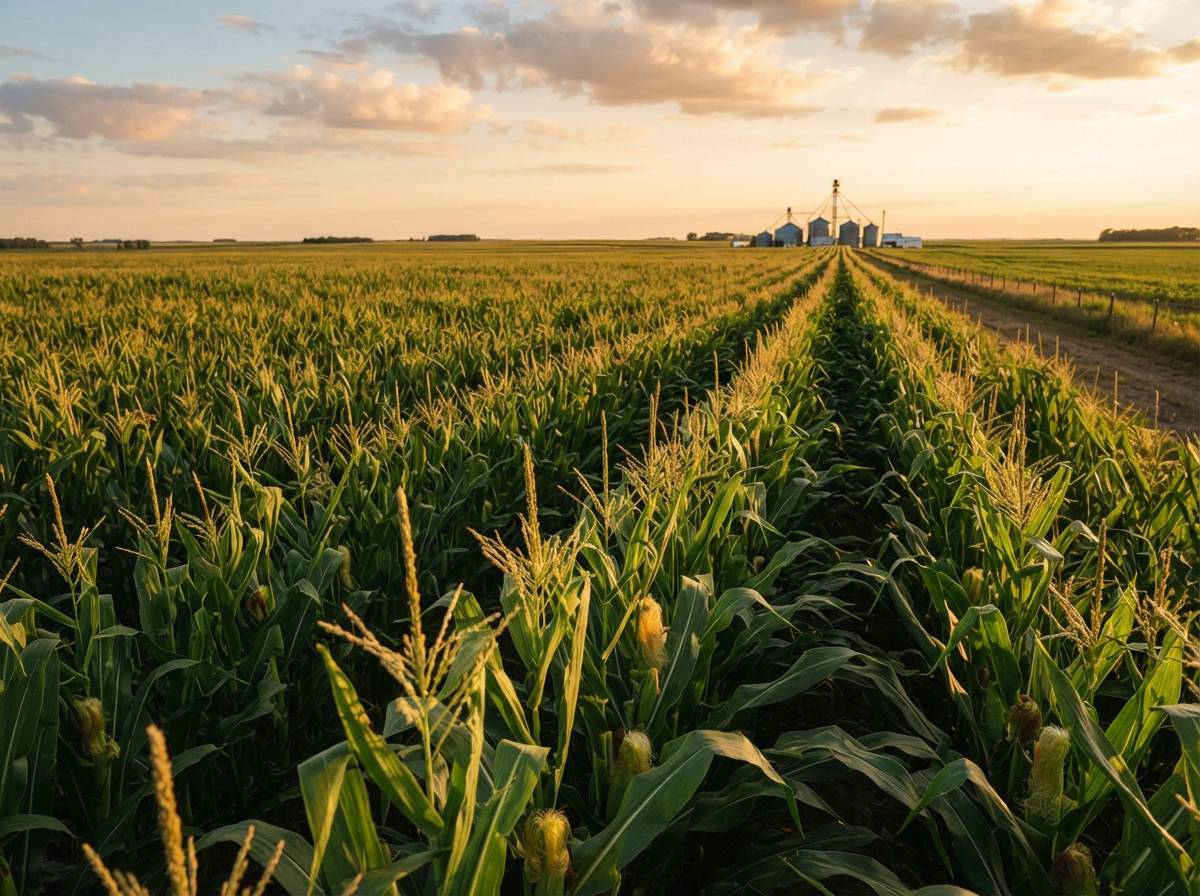 Corn futures eased as record global harvests keep supply plentiful.